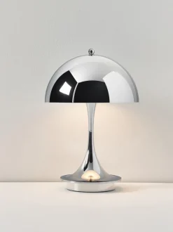 Lámpara de mesa LED regulable Panthella de diseño Verner Panton, 24 cm, portátil