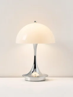 Lámpara de mesa LED regulable Panthella de diseño Verner Panton, 24 cm, portátil