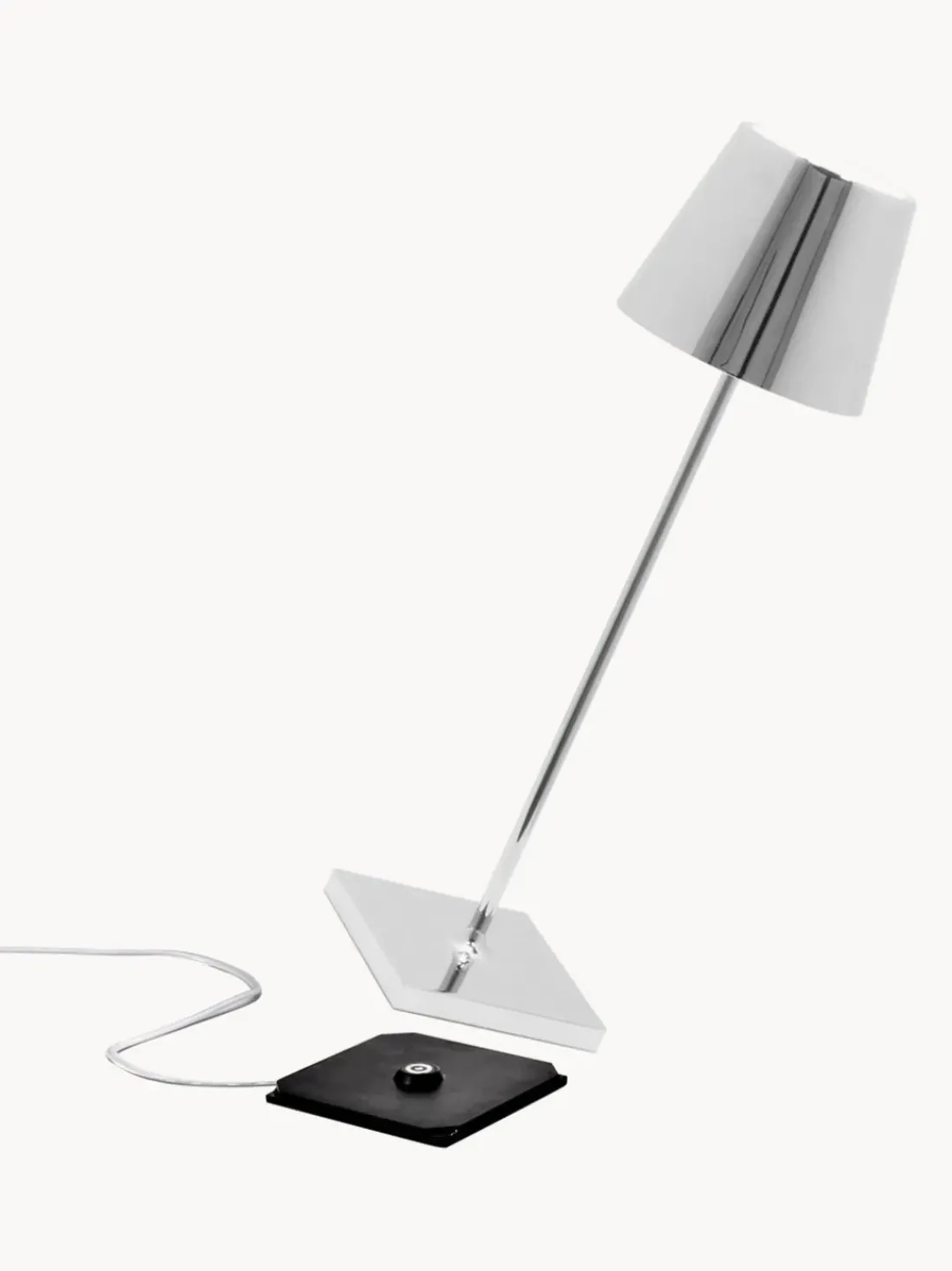 Lámpara de mesa LED regulable Poldina, portátil