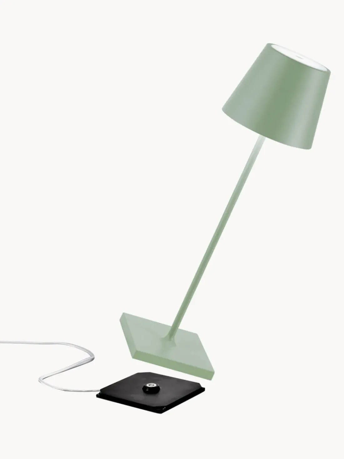 Lámpara de mesa LED regulable Poldina, portátil