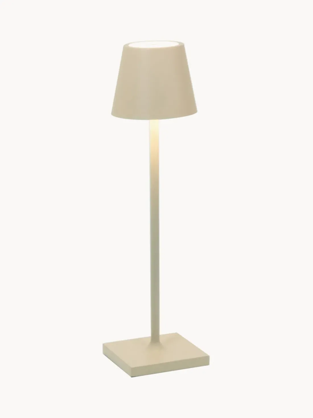 Lámpara de mesa LED regulable Poldina, portátil