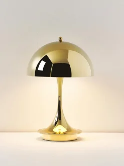 Lámpara de mesa LED regulable Panthella de diseño Verner Panton, 24 cm, portátil
