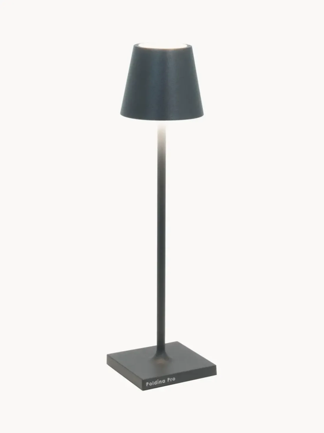 Lámpara de mesa LED regulable Poldina, portátil