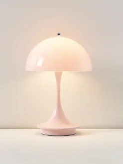 Lámpara de mesa LED regulable Panthella de diseño Verner Panton, 24 cm, portátil