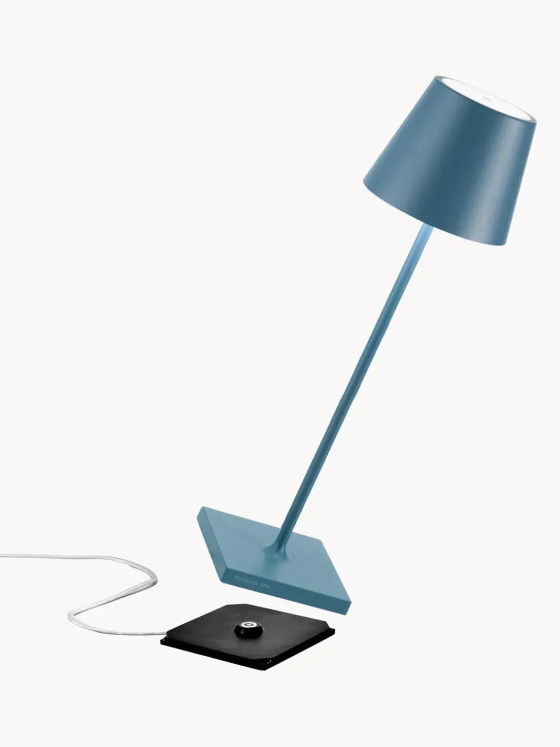 Lámpara de mesa LED regulable Poldina, portátil