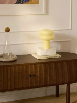 Lámpara de mesa pequeña de vidrio opalino Baya