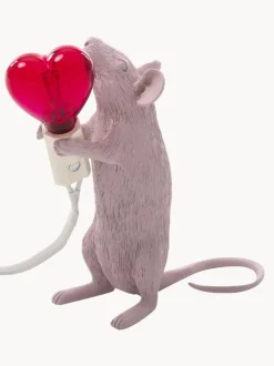 Lámpara de mesa pequeña LED Mouse, con puerto USB