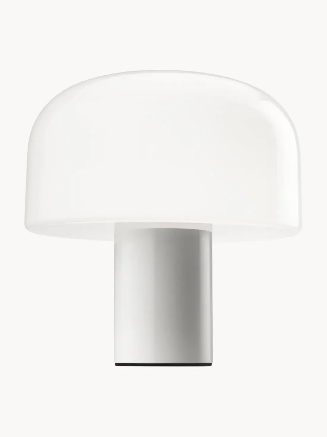 Lámpara de mesa regulable de cristal opalino Bellhop