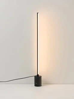 Lámpara de pie LED con base de mármol Shelby