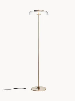 Lámpara de pie LED pequeña soplada regulable Blossi, portátil