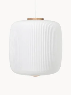 Lámpara de techo soplada de vidrio opalino EK61
