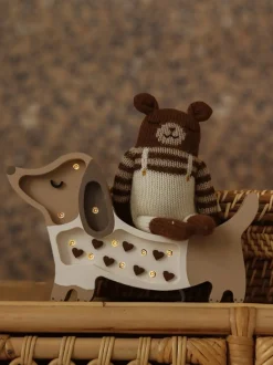 Lámpara infantil LED artesanal regulable Puppy Mini, con función de temporizador