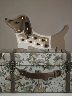 Lámpara infantil LED artesanal regulable Puppy Mini, con función de temporizador