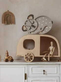 Lámpara infantil LED artesanal regulable Koala, con función de temporizador