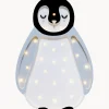 Lámpara infantil LED artesanal regulable Baby Penguin, con función de temporizador