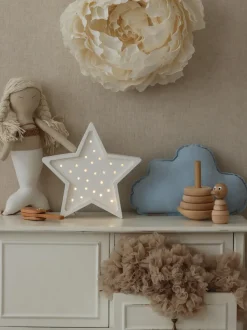 Lámpara infantil LED artesanal regulable Star, con función de temporizador