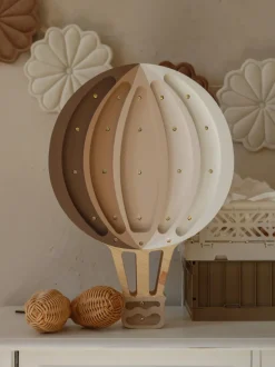 Lámpara infantil LED artesanal regulable Hot Air Baloon, con función de temporizador y control remoto