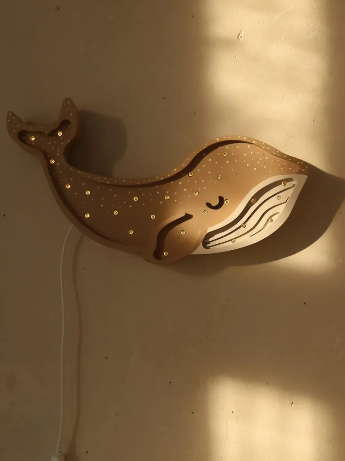 Lámpara infantil LED artesanal regulable con función de temporizador y control remoto Whale