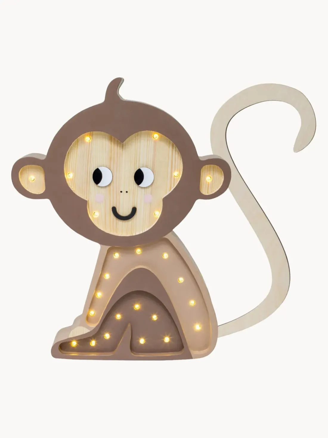 Lámpara infantil LED artesanal regulable con función de temporizador y control a mando Monkey