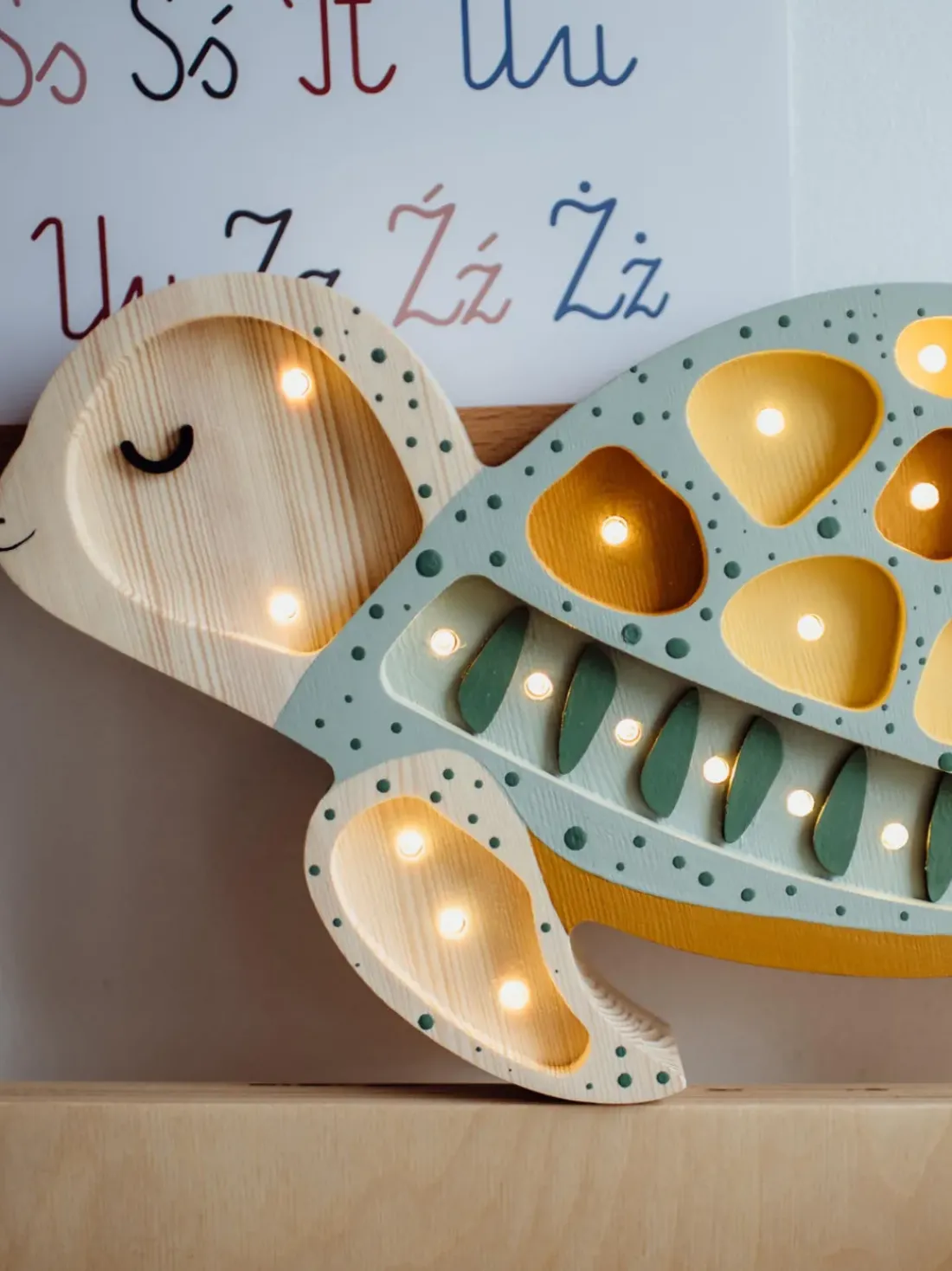 Lámpara infantil LED artesanal regulable con función de temporizador Turtle