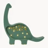 Lámpara infantil LED regulable artesanal Diplodocus, con función de temporizador y control remoto