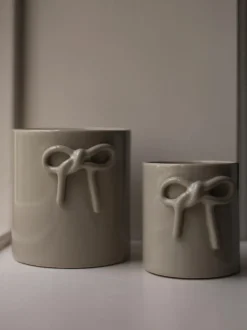 Macetero de cerámica Bow, 14 cm