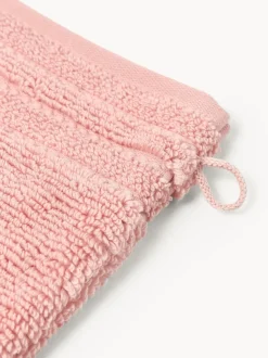 Manoplas de baño con borde a rayas Luxe, 2 uds.