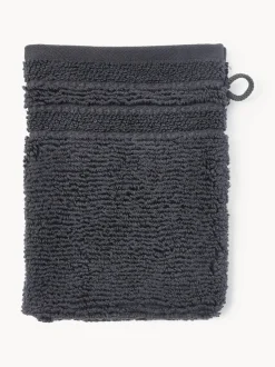 Manoplas de baño con borde a rayas Luxe, 2 uds.