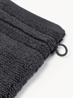 Manoplas de baño con borde a rayas Luxe, 2 uds.