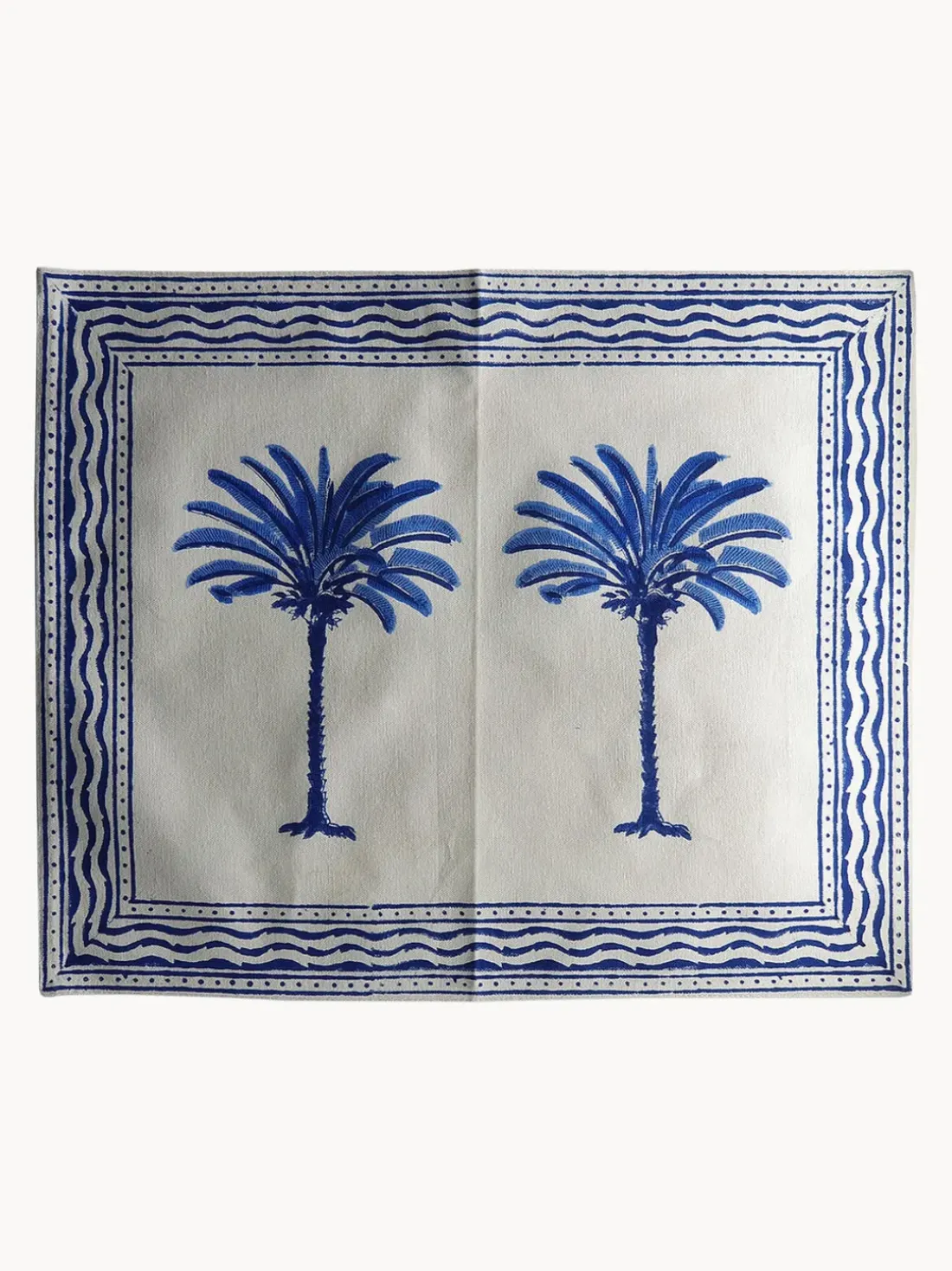 Manteles individuales artesanales de algodón The Palms, 4 uds.