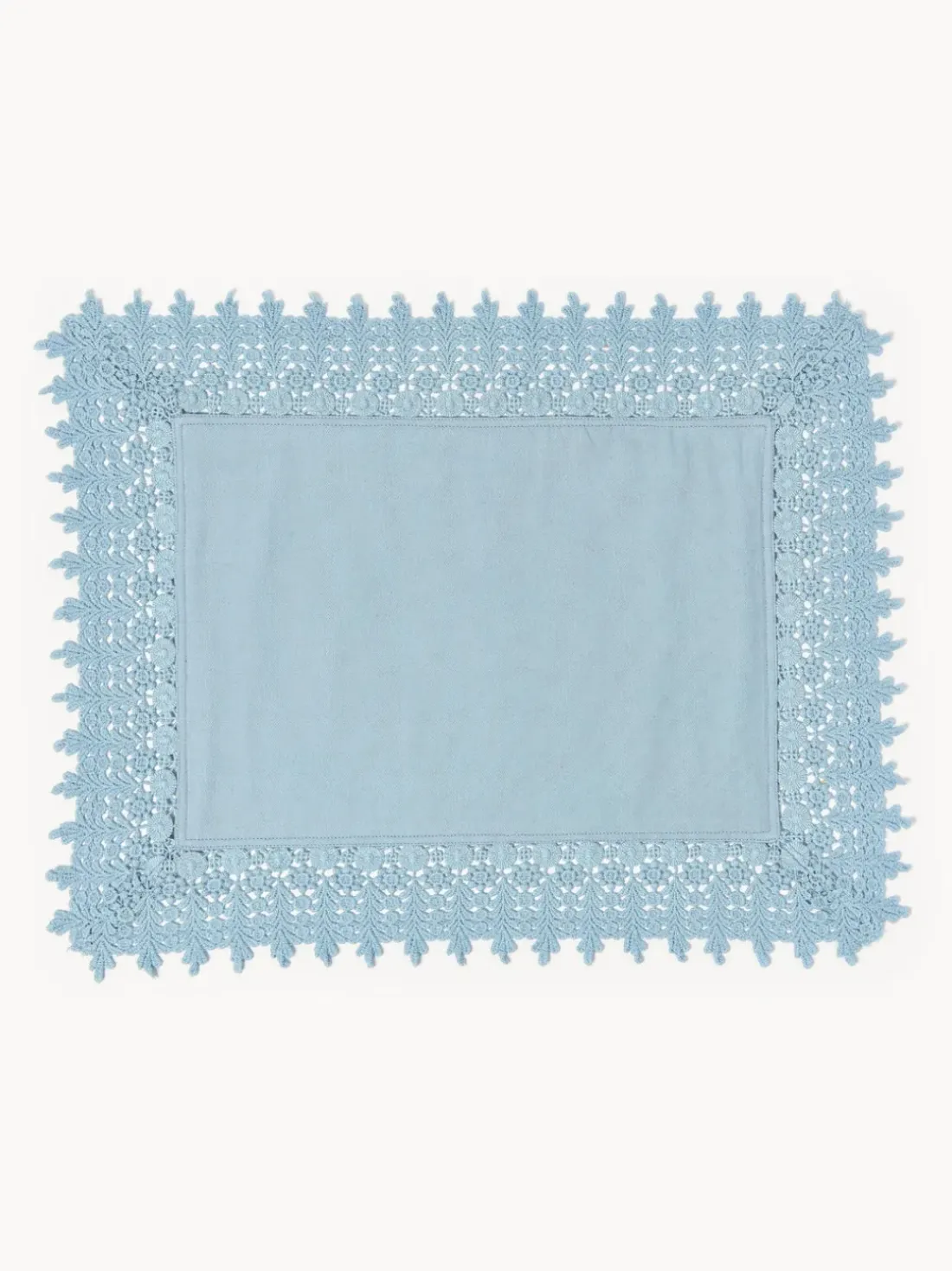 Manteles individuales con ribete de encaje Flavia, 2 uds.