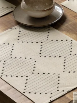 Manteles individuales de algodón Diamond Weave, 4 uds.