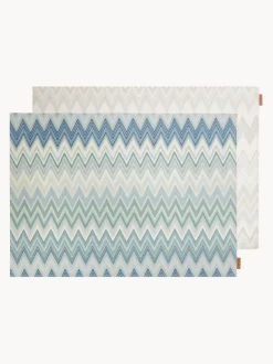 Manteles individuales reversibles Zigzag, 2 uds.