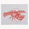 Mantel individual de lino artesanal Lobster