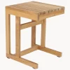 Mesa auxiliar de jardín de madera de teca Cero, 45 cm