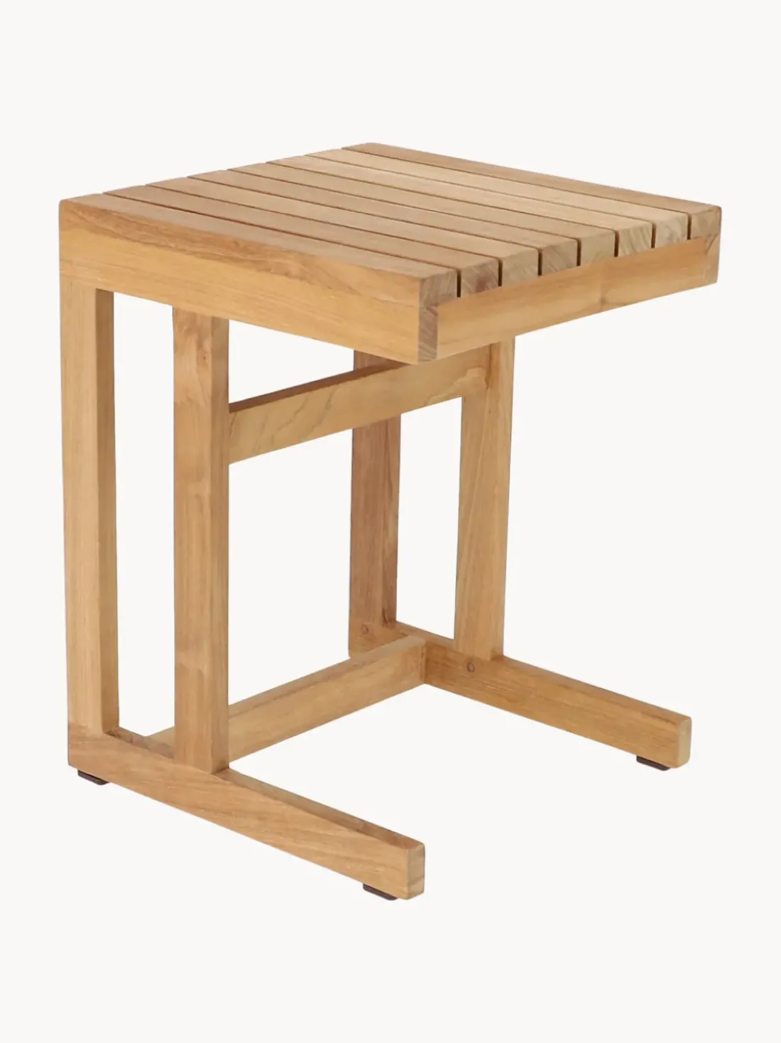 Mesa auxiliar de jardín de madera de teca Cero, 45 cm