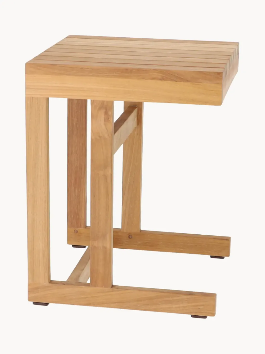 Mesa auxiliar de jardín de madera de teca Cero, 45 cm