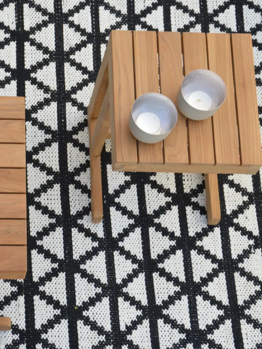 Mesa auxiliar de jardín de madera de teca Cero, 45 cm