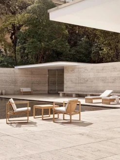 Mesa auxiliar de jardín plegable de madera de teca BK16
