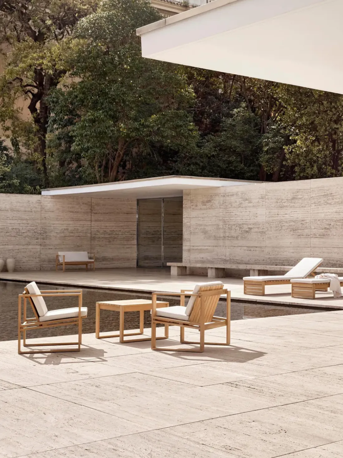 Mesa auxiliar de jardín plegable de madera de teca BK16