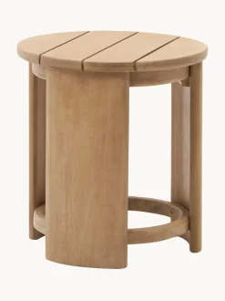 Mesa auxiliar de jardín redonda de madera de eucalipto Xoriguer