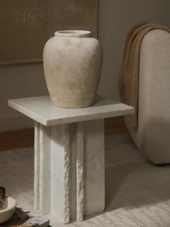 Mesa auxiliar en look mármol Selene