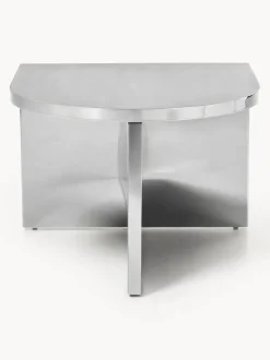 Mesa baja ovalada de metal Leander