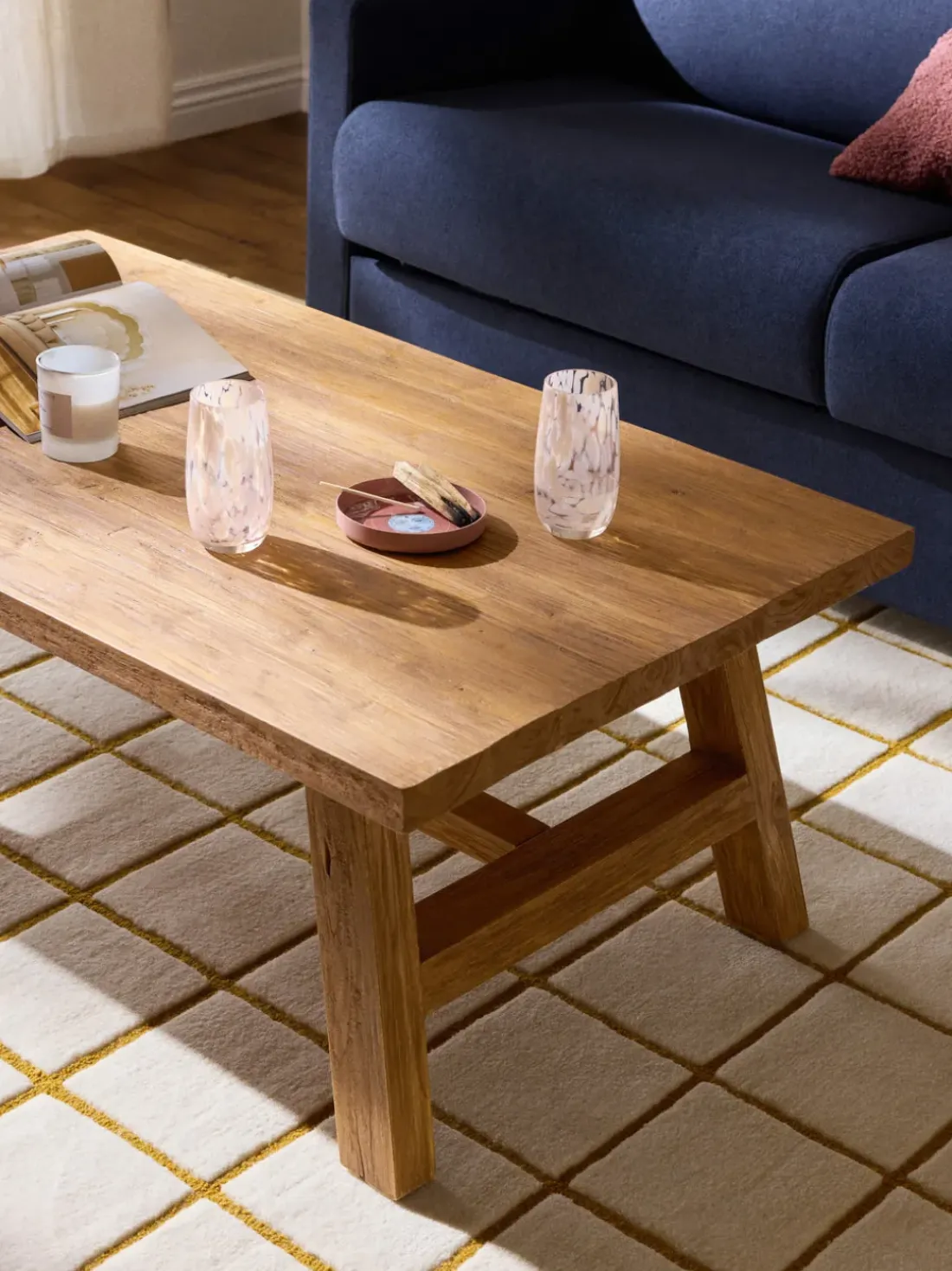 Mesa de centro de madera de teca Lawas