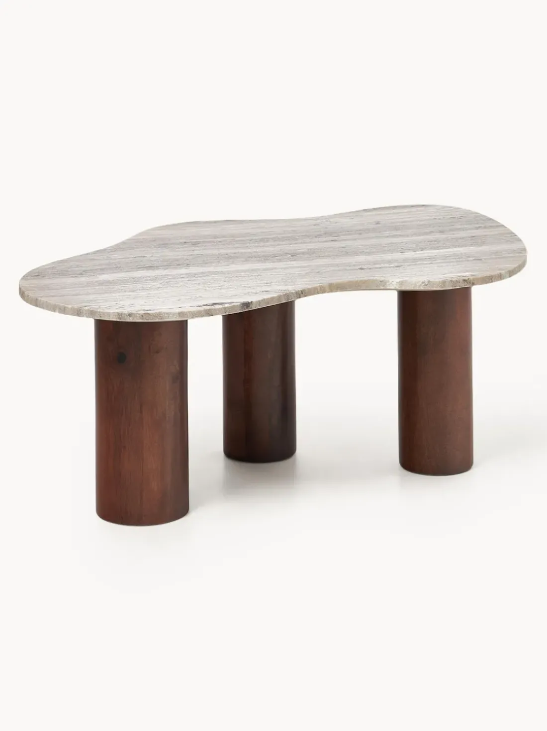 Mesa de centro de mármol con forma orgánica Naruto, pequeña