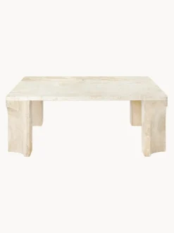Mesa de centro de travertino Doric, 80 cm