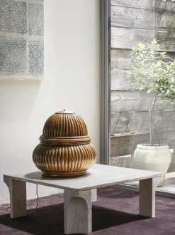 Mesa de centro de travertino Doric, 80 cm