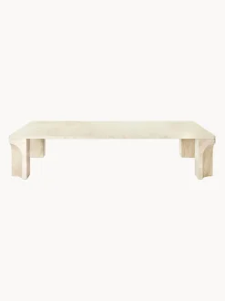 Mesa de centro de travertino Doric, 140 cm