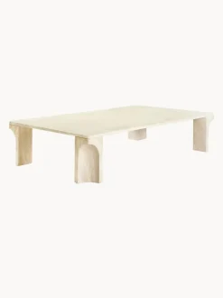 Mesa de centro de travertino Doric, 140 cm