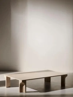 Mesa de centro de travertino Doric, 140 cm